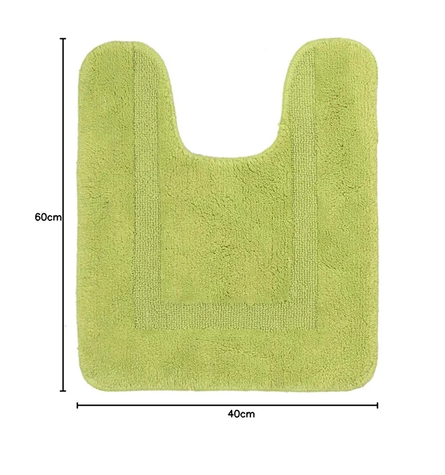 Saral Home Cotton Anti Slip Bathmat Set with Contour- 