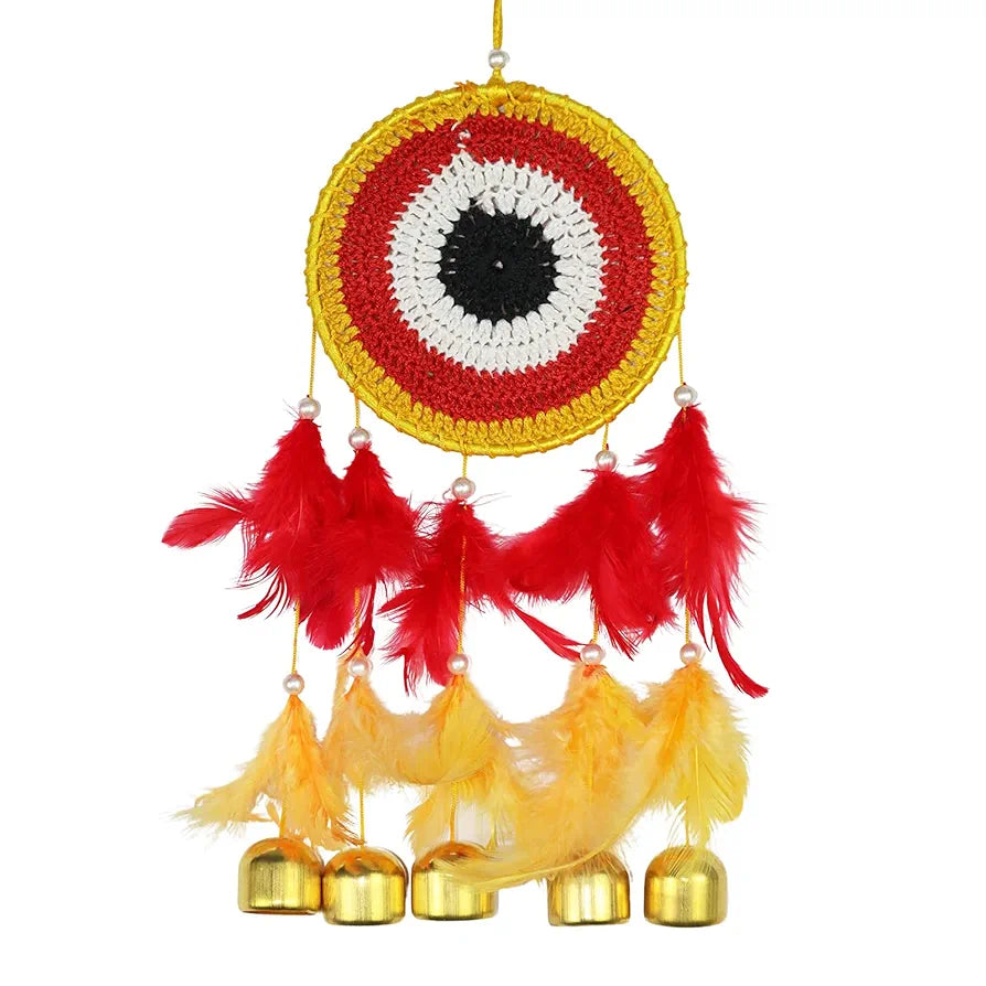 RPH Handicrafts Wind Chime 5 Bell Dream Catcher for Wall Decor, Bedroom, Balcony, Garden, Kids Room  Small 