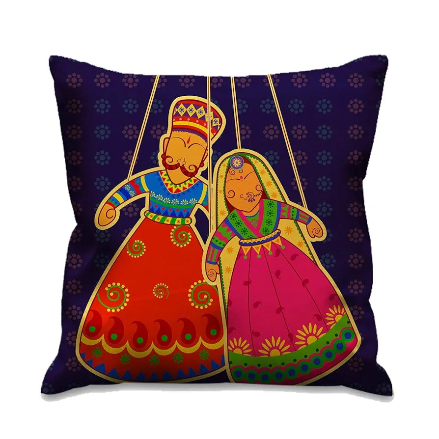 AEROHAVEN Jute Throw/Pillow Cushion Cover -Set of 5