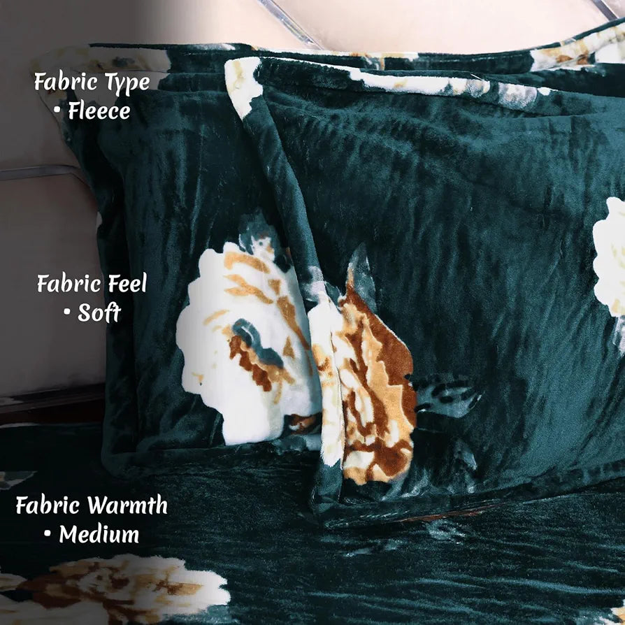 Cloth Fusion 190 TC Warm Winter Bedsheet for Double Bed King Size with 2 Pillow Covers, Cozy Woolen Bedsheets for Double Bed 