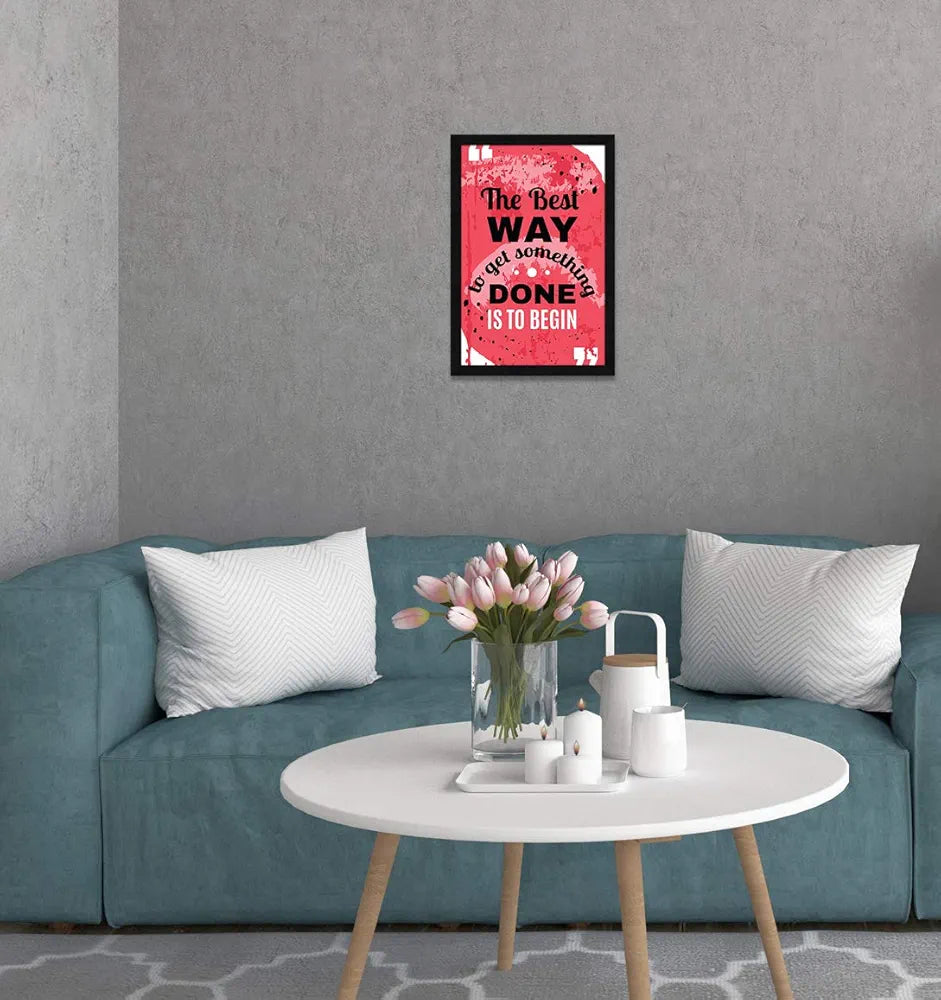 ArtX Paper Motivational Quote The Best Way Wall Frame Art Painting, Multicolor, Motivational, 12.5 X 18.5 inches, Set of 1