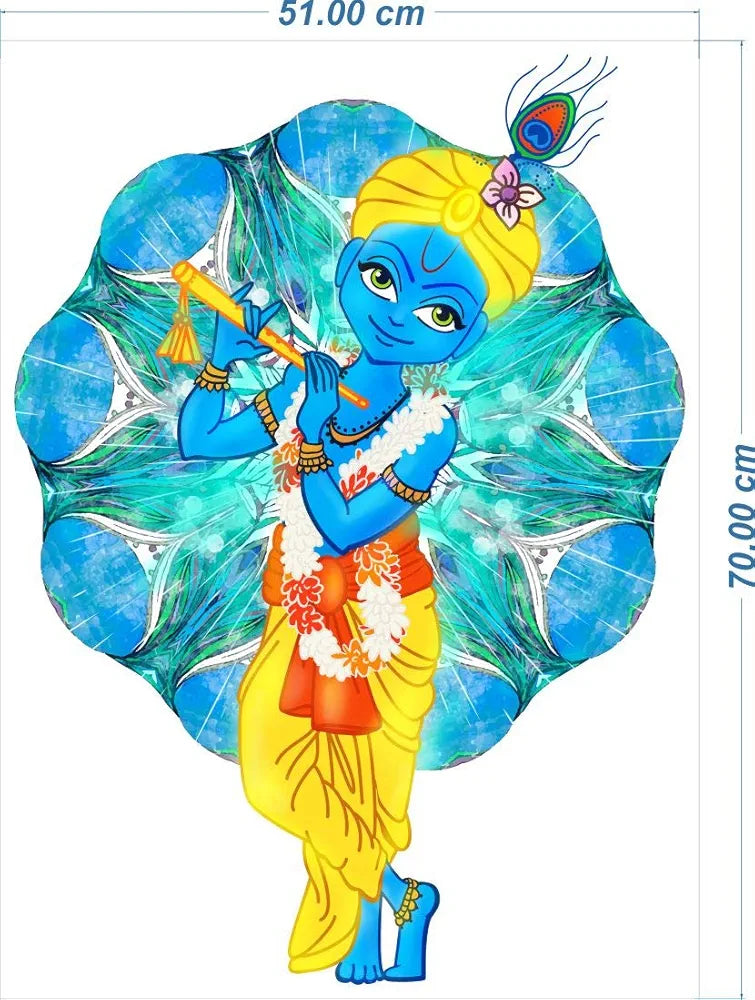 Rangoli White Glossy Vinyl Wall Sticker Premium Self-Adhesive Waterproof Decorative Wall Decal for Bedroom, Living Room, Office & Home Decoration Easy to Apply. Design-12