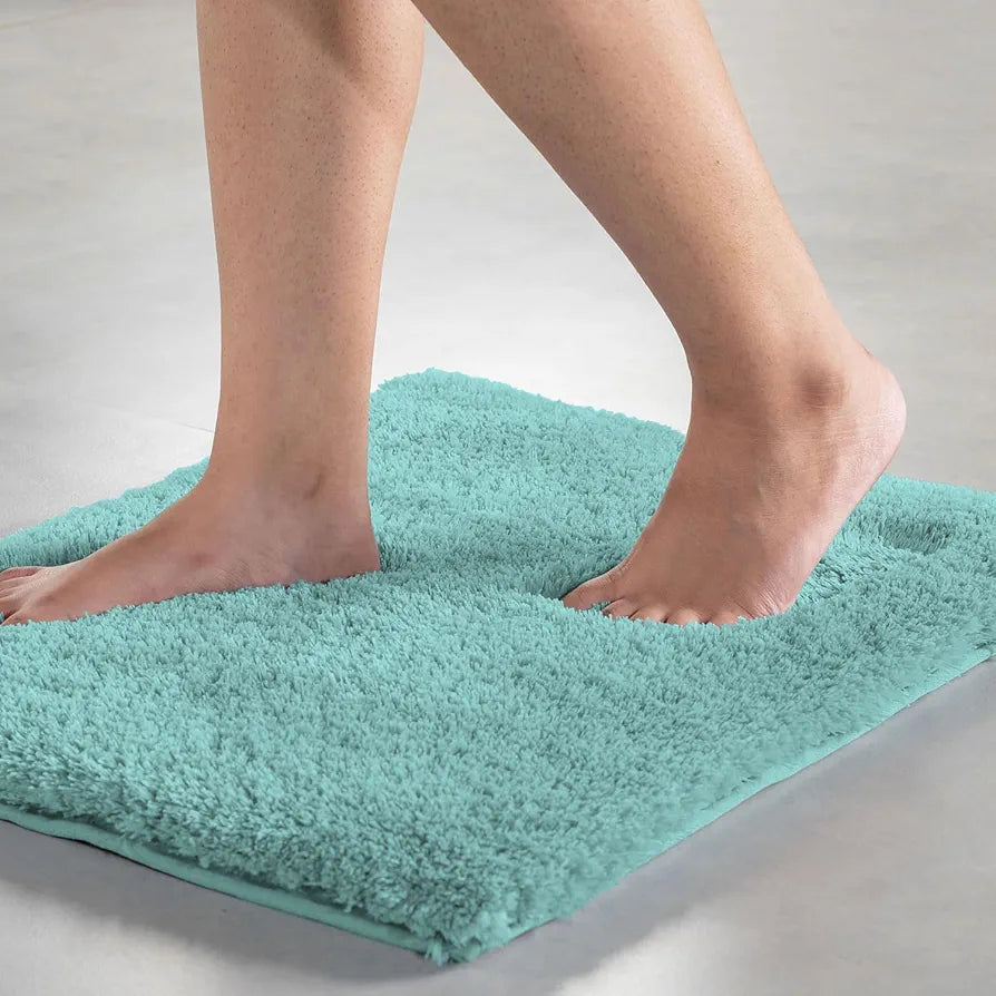 LUXE HOME INTERNATIONAL Microfiber Luxe Home Bath Mat Super Soft Non Slip Vegas Mats For Bathroom, Door  Pack Of 1, Rectangular