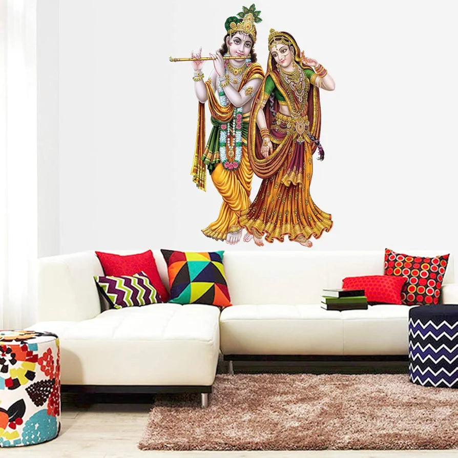 Rangoli White Glossy Vinyl Wall Sticker Premium Self-Adhesive Waterproof Decorative Wall Decal for Bedroom, Living Room, Office & Home Decoration Easy to Apply. Parent-7, Design-6