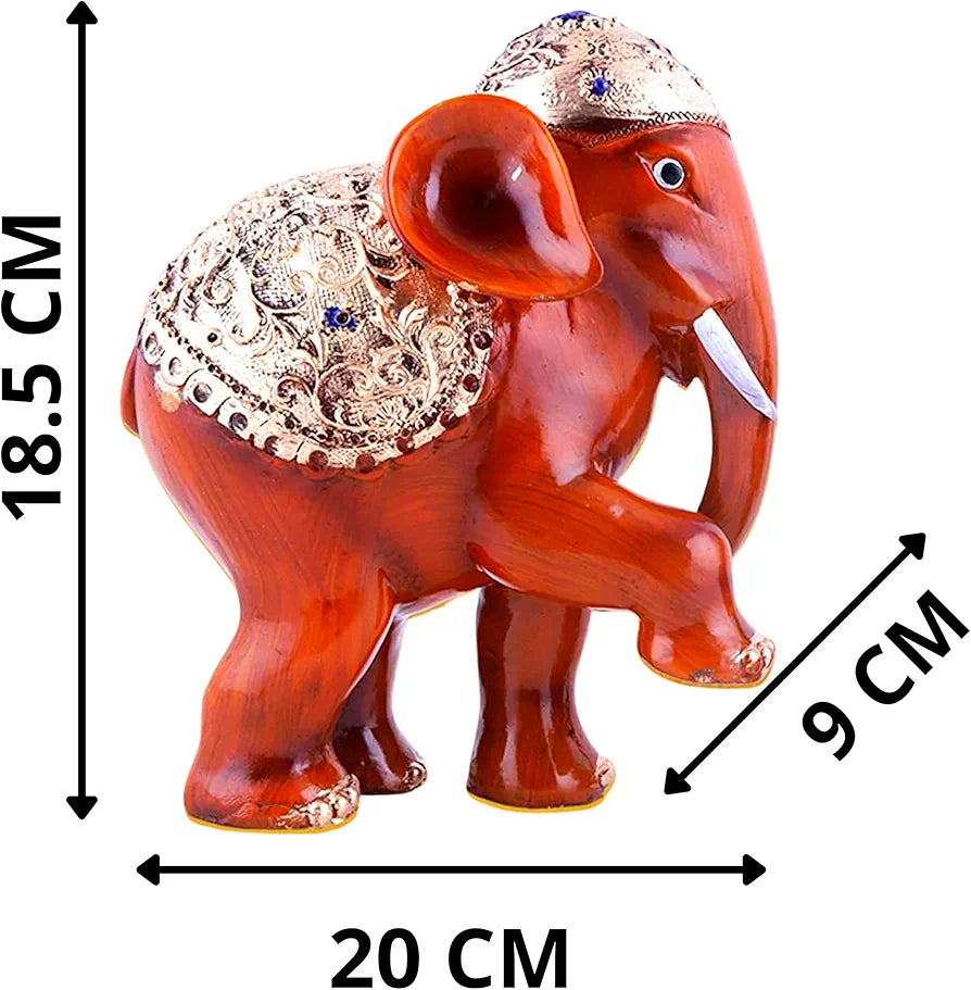 Mariner's Creation Premium Elephant showpiece- Elephant showpiece for Living Room | Set of 2 showpiece for Home Decor | House Warming Gift 20x9x18.5 cm
