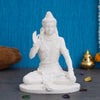 Ecraftindia White Polyresin Blessing Lord Shiva Statue