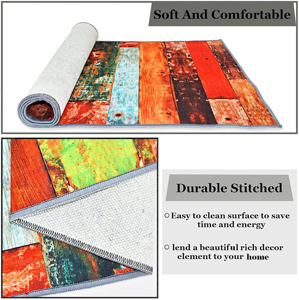 ishro home Nylon 3D Printed Bedside Runner Carpet Anti Skid for Home/Kitchen/Kitchen/Living Area/Office Entrance. , Iris