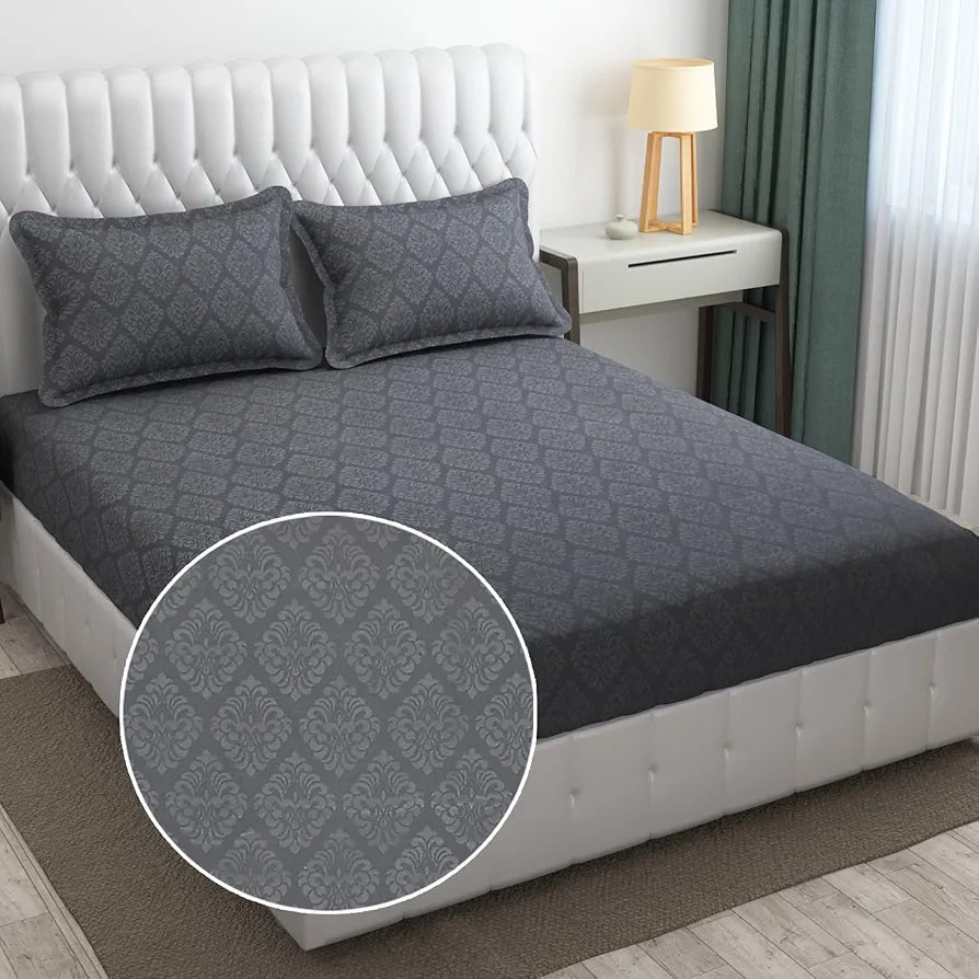 FRESH FROM LOOM Microfiber King Size Bedsheet - Hypoallergenic, Wrinkle Free, Bed Sheets with 2 Pillow Covers 