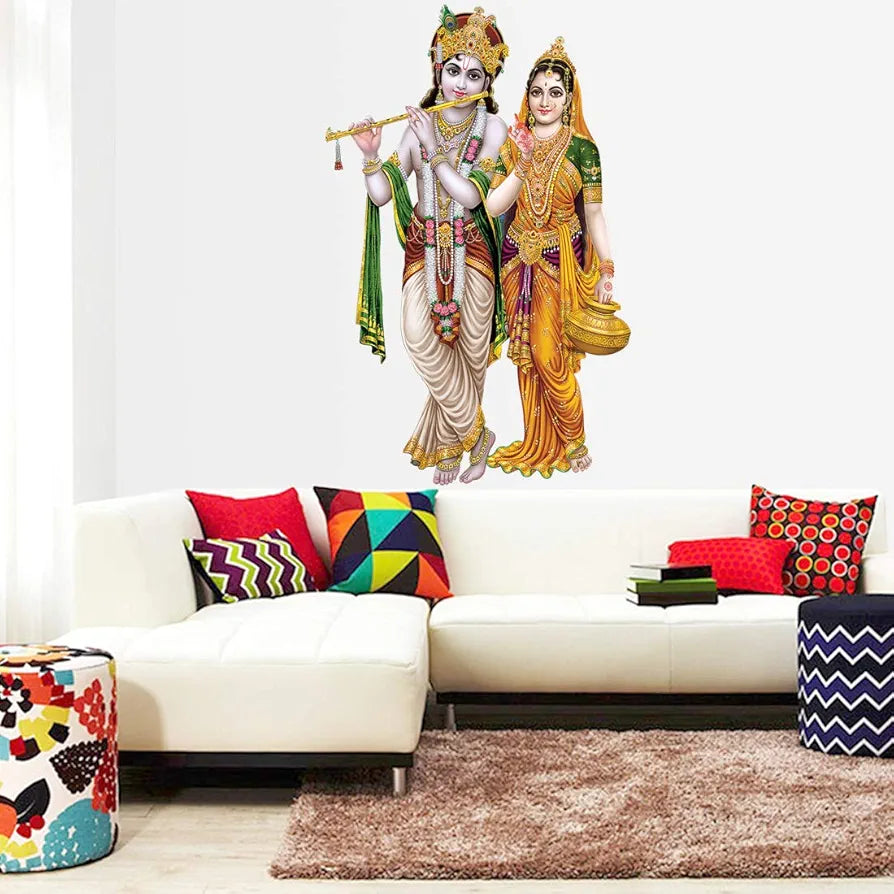 Rangoli White Glossy Vinyl Wall Sticker Premium Self-Adhesive Waterproof Decorative Wall Decal for Bedroom, Living Room, Office & Home Decoration Easy to Apply. Parent-13, Design-8