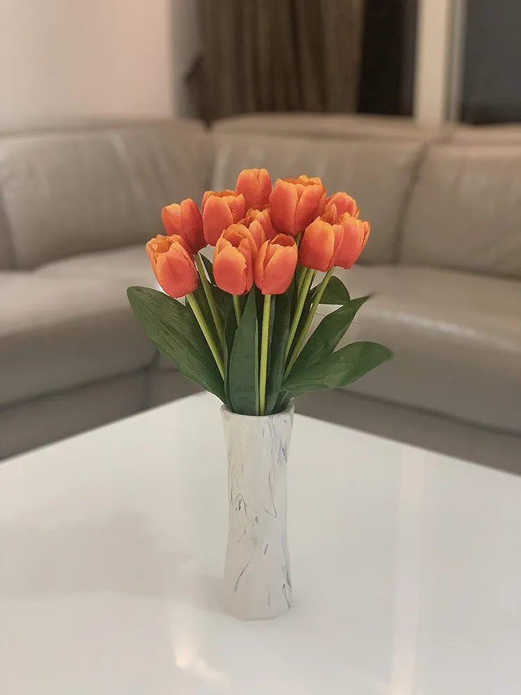 Fourwalls Beautiful Artificial Polyester and Plastic Tulip Flower Bunch 