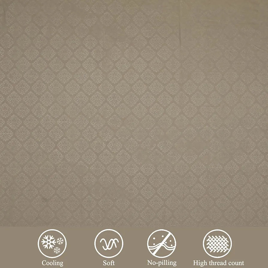 FRESH FROM LOOM Double Bedsheet King Size - Microfiber Rotary Printed, Hypoallergenic, Wrinkle Free With 2 Pillow Covers , 144 TC