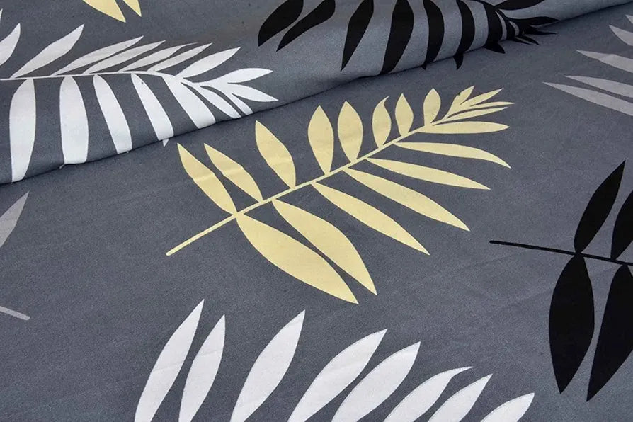 THE HOME STYLE Cotton Feel Glace Cotton Floral Printed King Size Double Bed Bedsheet With 2 Pillow Cover 300 TC_90X100 Inches 