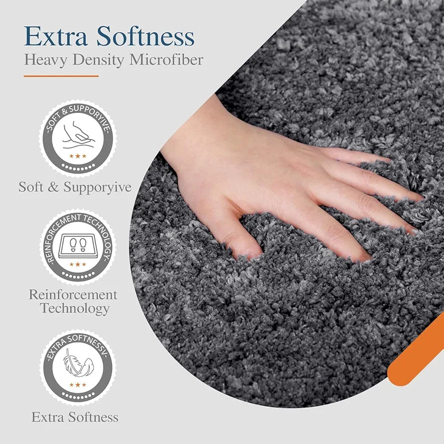 ishro home Premium Fuzzy Shag Carpet for Hall, Rugs for Living Room, Carpets for Living Room | Machine Washable – Soft, Stylish, and Built to Last | 