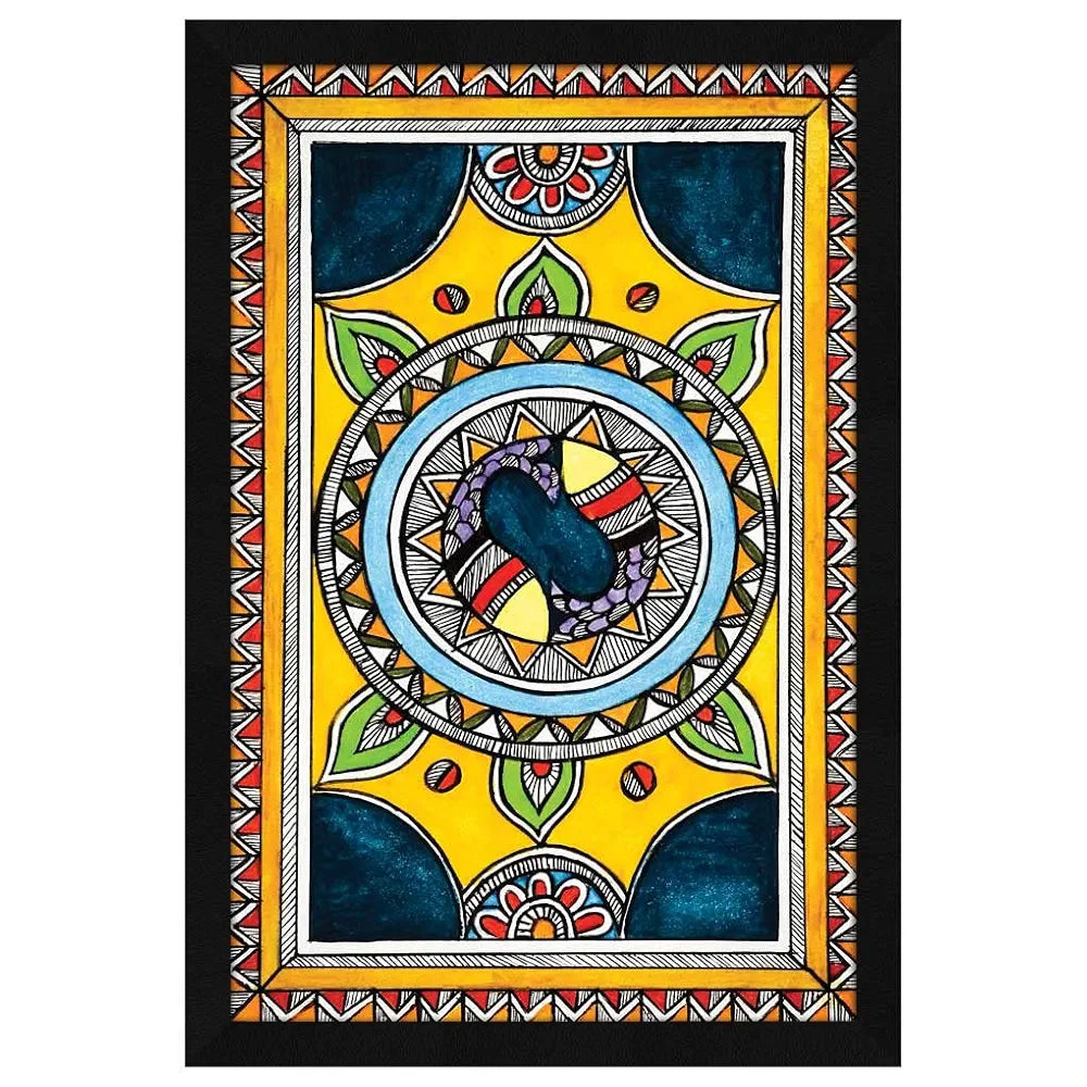 ArtX Paper Acrylic Mandala Harmony Framed Wall Art Painting, Wall Decor For Living Room, Multicolor, Abstract, 12.5 X 18.5 inches, Set of 1