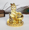 Gold Art India Makhan Krishna Krishna Idol For Home Decor Laddu Gopal Murti For Gifting Two Tone