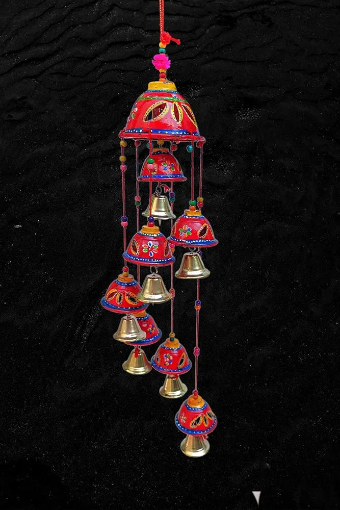 Keshv Handicrafts Rajasthani Decorative Hanging Wind Chimes for Home, Office,Outdoor, Leaving Room Decor 
