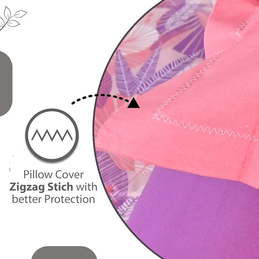 Divine Casa 144 TC Pure Cotton Double Bedsheet with 2 Pillow Covers | Smooth & Comfortable for Daily Use | All-Weather Coziness & Bedroom Style | Size 222 x 254 CM | Floral Paisley | Lavender Pink