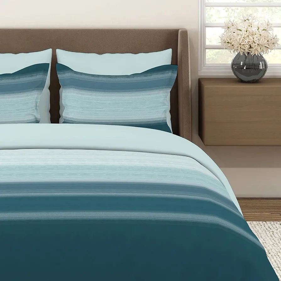 Layers Duracount Bedsheet Set for All Seasons - Lightweight, Moisture Absorbent, Machine Washable & Easy to Care - Gift for Housewarming & More - 225 CVC - King Size 