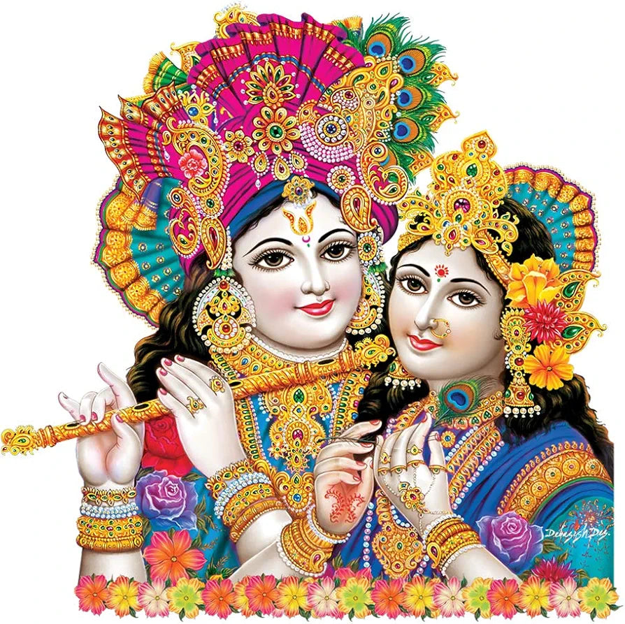 Rangoli White Glossy Vinyl Wall Sticker Premium Self-Adhesive Waterproof Decorative Wall Decal for Bedroom, Living Room, Office & Home Decoration Easy to Apply. Parent-5, Design-12