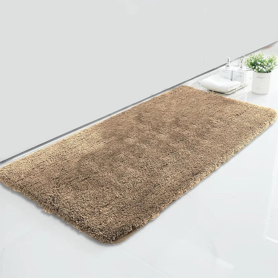 LUXE HOME INTERNATIONAL Microfiber Rectangular Bath Mat Super Soft Non Slip Vegas Mats For Bathroom, Door  Pack Of 1