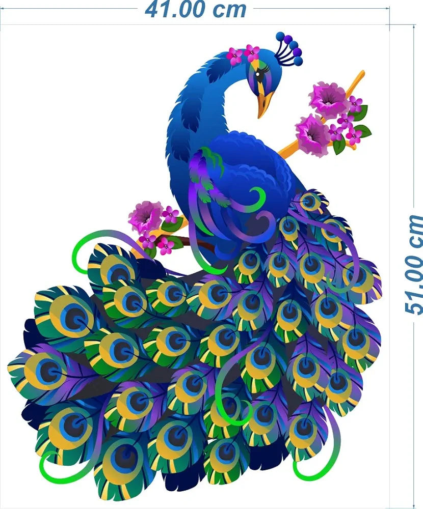 Rangoli White Glossy Vinyl Wall Sticker Premium Self-Adhesive Waterproof Decorative Wall Decal for Bedroom, Living Room, Office & Home Decoration Easy to Apply. Parent-2, Design-17