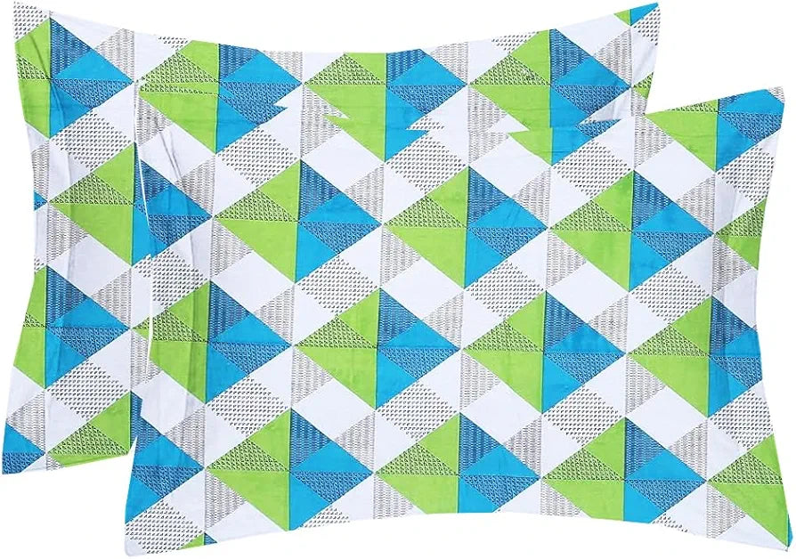 Polycotton 220 TC Floral Printed King Size Double Bedsheet with 2 Pillow Covers, 