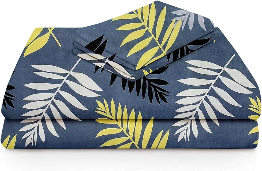 Premium Microfiber 144 TC Flat Single Bedsheets Breathable | Wrinklefree  with 1 Pillow Cover | TC - 144