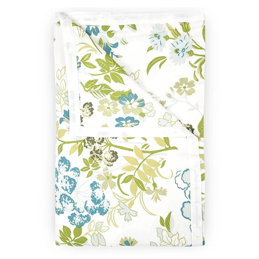 Divine Casa Floret 100% Cotton Double Dohar | 120 GSM | Soft & Lightweight Throw Blanket | Reversible Design | Cozy & Breathable Bedding | All-Season Comfort | 220 x 205 CM, Floral Breeze