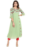 Janasya Women's Poly Crepe Kurta