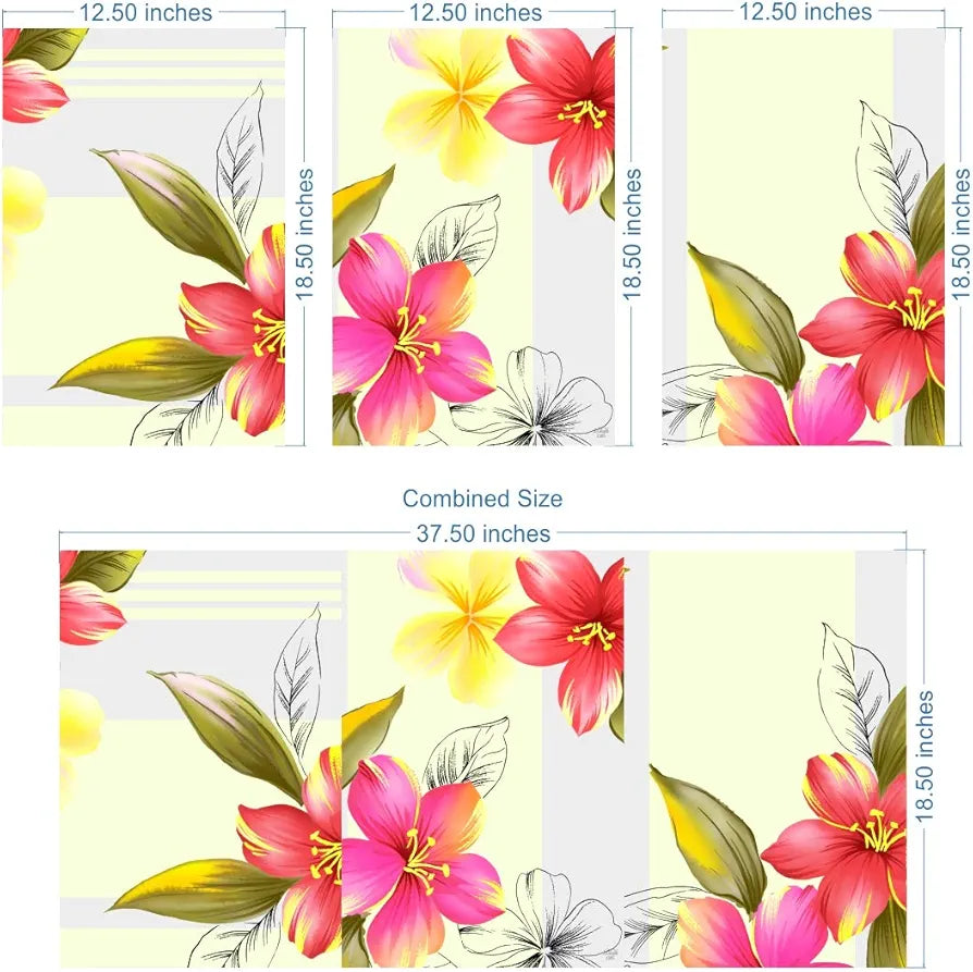 Rangoli MDF 3 Pcs Wall Poster 12x18 Inch Decorative Wall Art for Home, Office, Living Room. P-4, Design-13