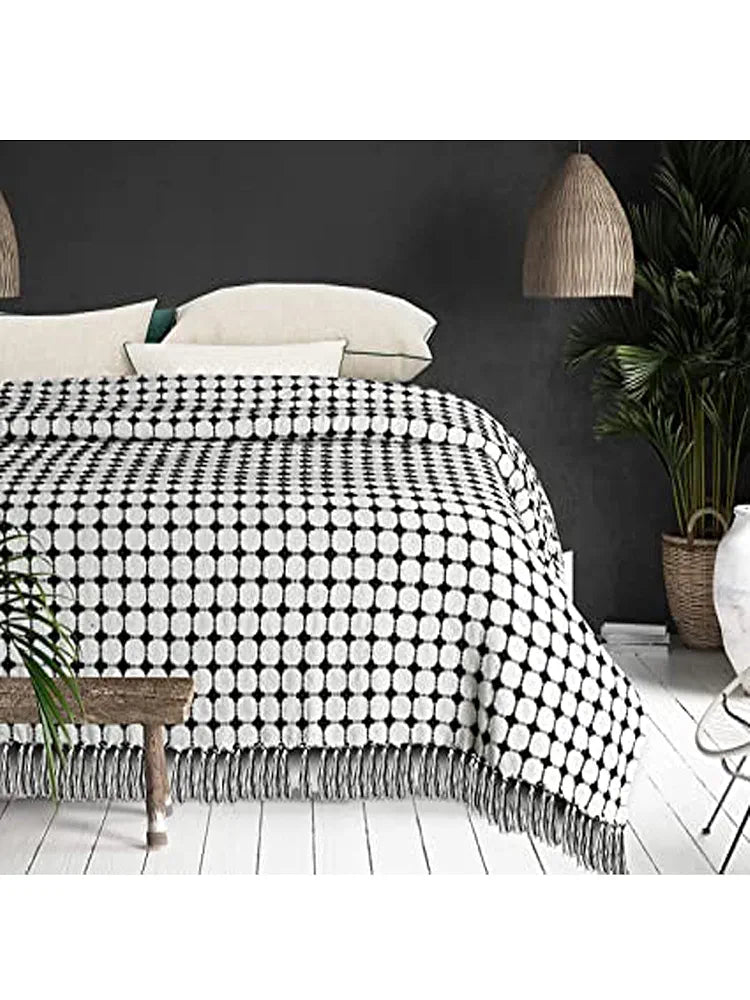 SASHAA WORLD Striped Super Soft & Breathable Throw Blanket | for Living Room, Bed, Sofa & Chair 