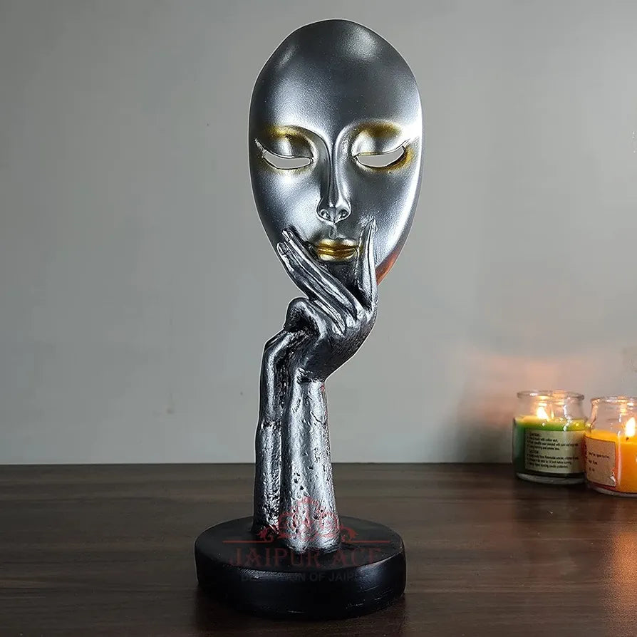 Jaipur ACE Lady Face Statue Sculptures Showpieces Creative Abstract Design Art Figurine for Home Living Room Decorative Display 