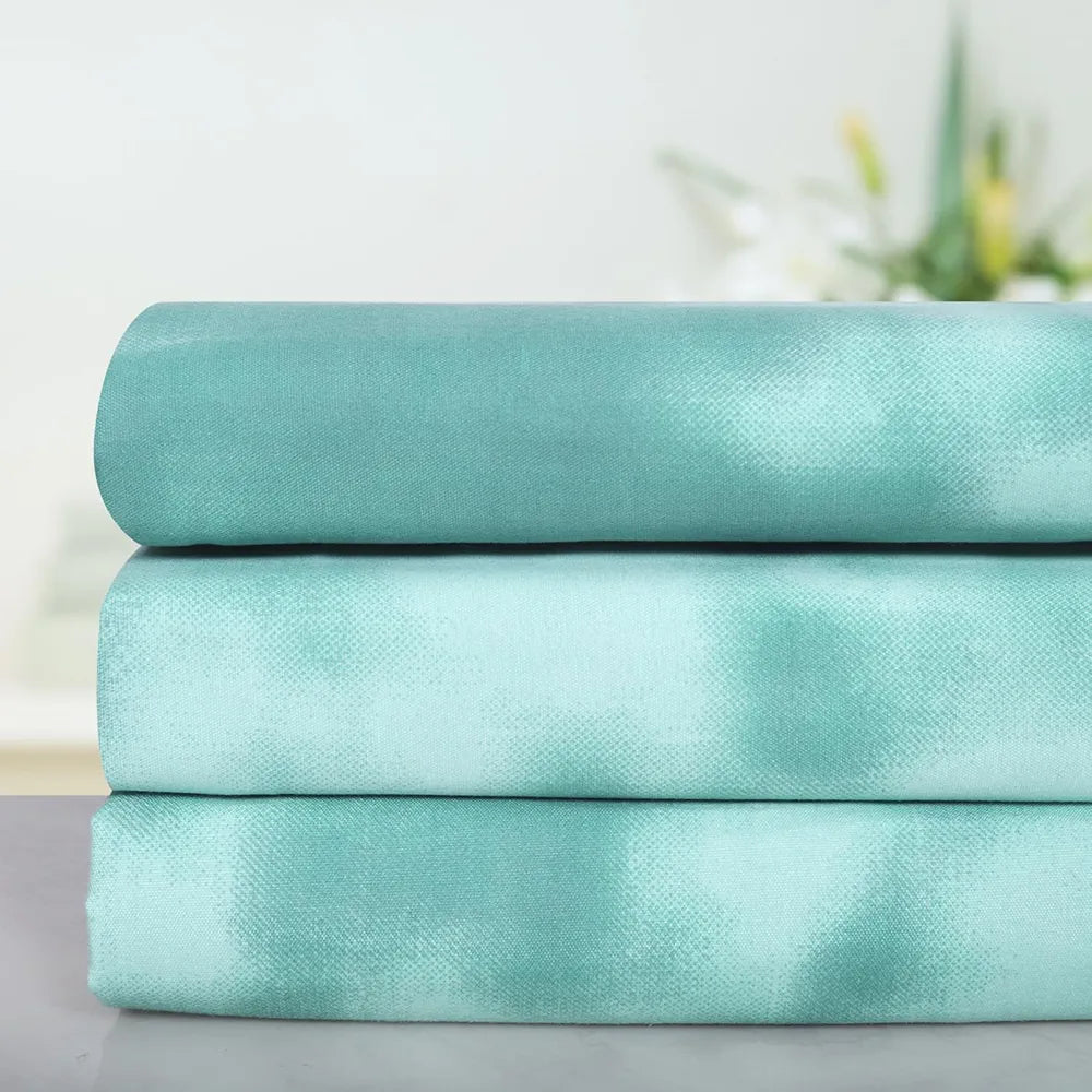 Cloth Fusion Glace Cotton Elastic 186tc Solid Fitted Bedsheet for Double Bed King Size with 2 Pillow Covers, Soft Wrinkle Free Elastic Bedsheets for King Size Bed 