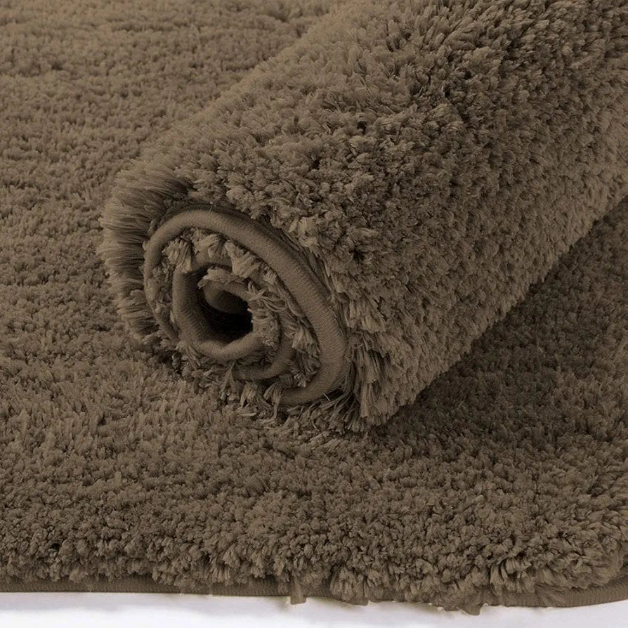 LUXE HOME INTERNATIONAL Microfibre Rectangular Bath Mat Super Soft Anti Skid Newman Mats For Bathroom 