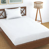 Homefab India 160 TC Stripe Glace Cotton Single BedSheet with 1 Pillow Cover White