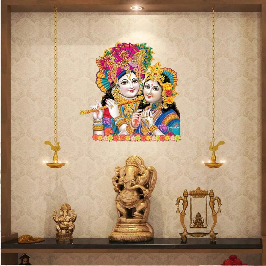 Rangoli White Glossy Vinyl Wall Sticker Premium Self-Adhesive Waterproof Decorative Wall Decal for Bedroom, Living Room, Office & Home Decoration Easy to Apply. Parent-5, Design-12