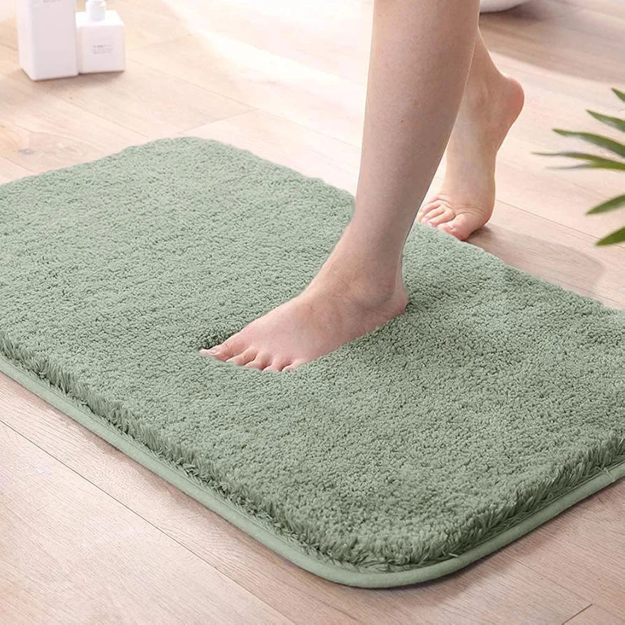 LUXE HOME INTERNATIONAL Bath Mat Super Soft Non Slip Vegas Mats for Bathroom, Door  Pack of 1, Microfiber, Rectangular