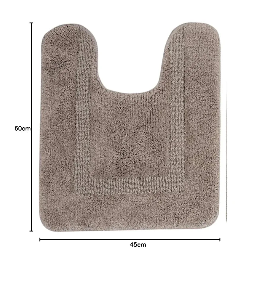 Saral Home Cotton Anti Slip Bathmat Set with Contour | Soft & Super Absorbent Mats for Shower | Washable, Non-Slip & Quick-Drying Mats for Home/Kitchen/Office | Pack of 2 