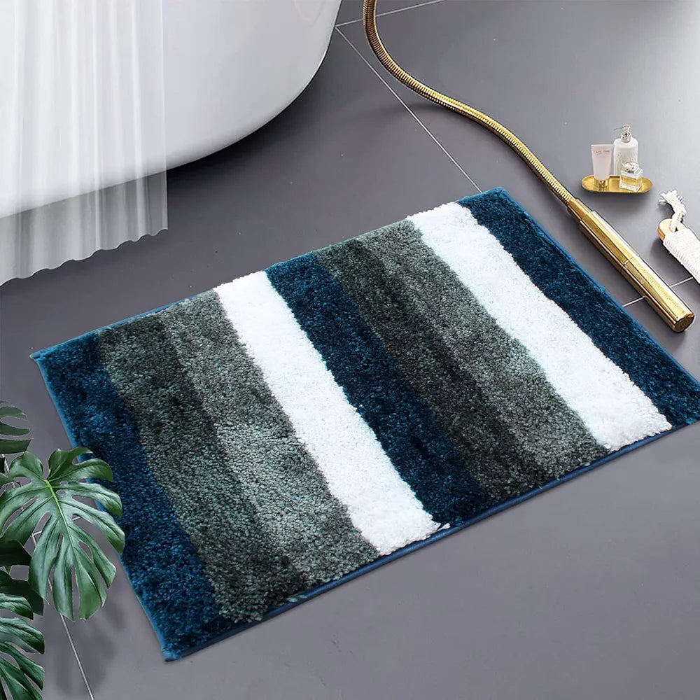 Luxe Home Bath Mat Super Soft Microfiber Non Slip Jericho Bathroom mats Water soak Washable Doormat for Home, Bedroom, Living Room  Pack of 1