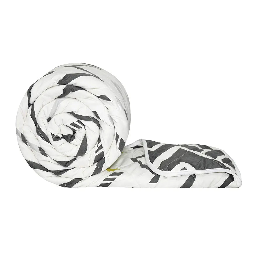 Divine Casa 120 GSM Microfiber Single Bed Comforter | Soft & Lightweight Reversible AC Blanket | All-Season 3-Layered Quilt | 230 x 140 cm, Slate