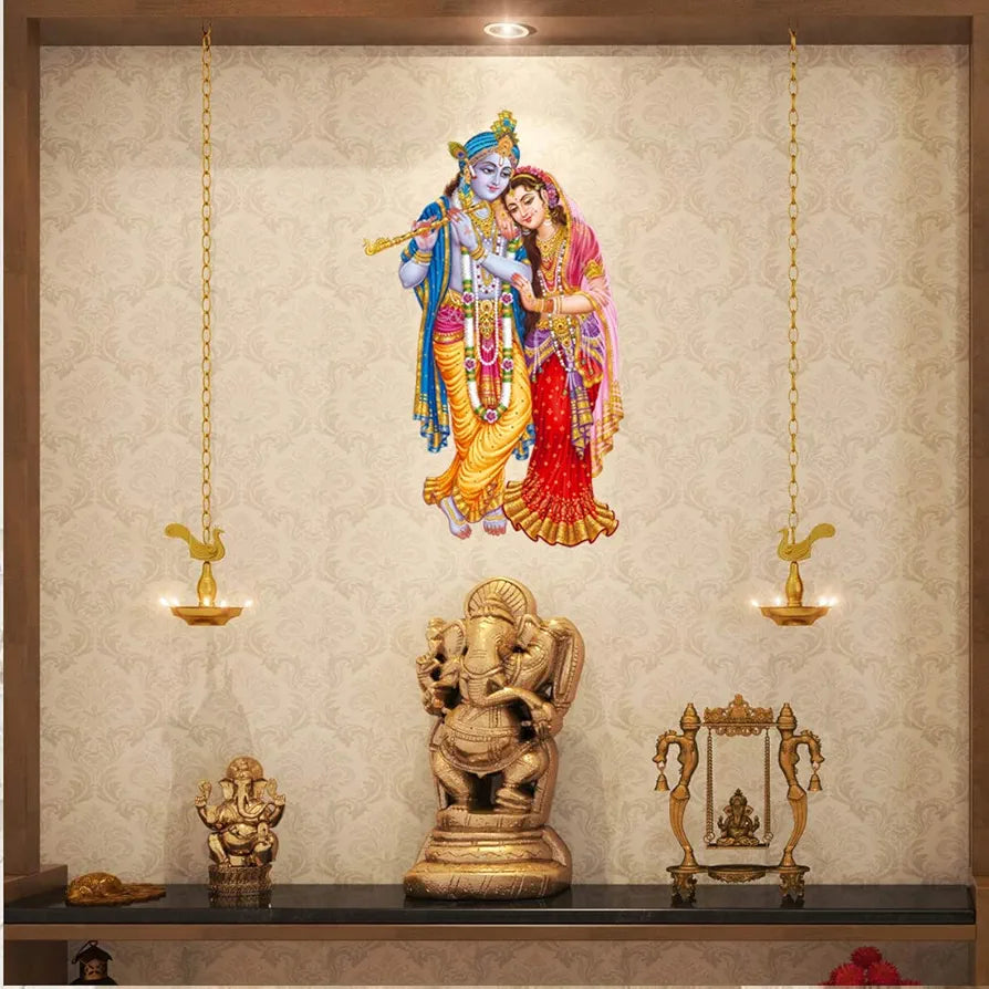 Rangoli White Glossy Vinyl Wall Sticker Premium Self-Adhesive Waterproof Decorative Wall Decal for Bedroom, Living Room, Office & Home Decoration Easy to Apply. Parent-5, Design-18