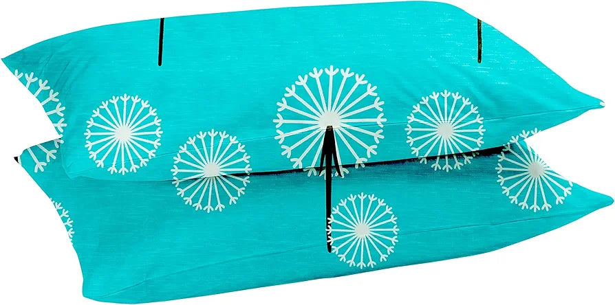 HOMEKART Cotton 200 TC Proper King Size Bedsheet for Double Bed, King Size 108 x 108 Inches Breathable for Summer with 2 Large Size Pillow Covers Without Joint- Tortoise Circles