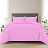 Trance Home Linen Zippered 100% Cotton 200TC Satin Stripe King Size Duvet Cover Quilt Cover Blanket Cover Razai Comforter Cover with 2 Pillow Covers Colour Light Pink
