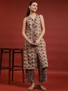 Anayna Women Floral Printed Regular Pure Cotton Kurta with Trousers