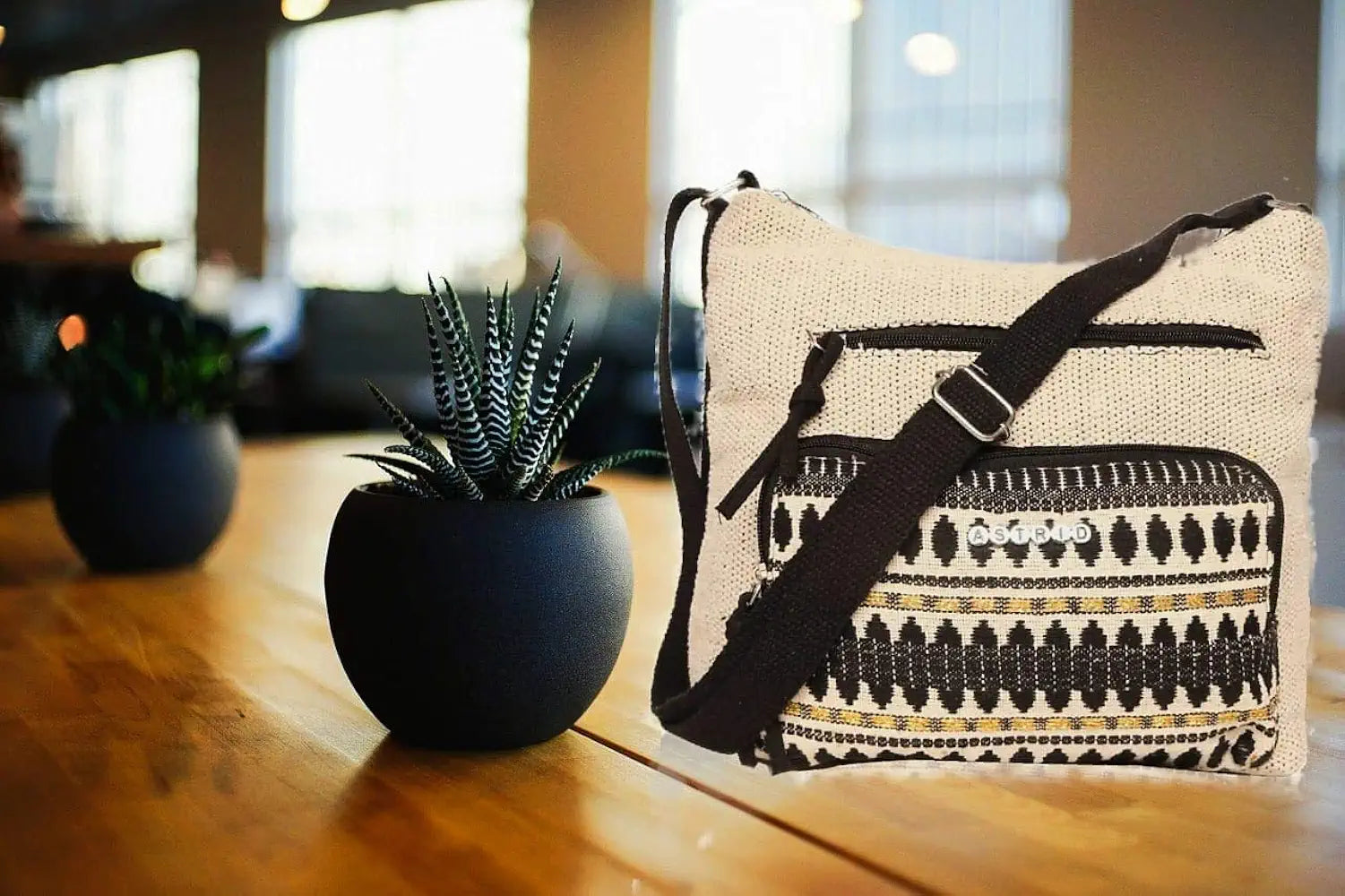 ASTRID Handmade Macrame Flap Over Sling Bag For Girls And Women