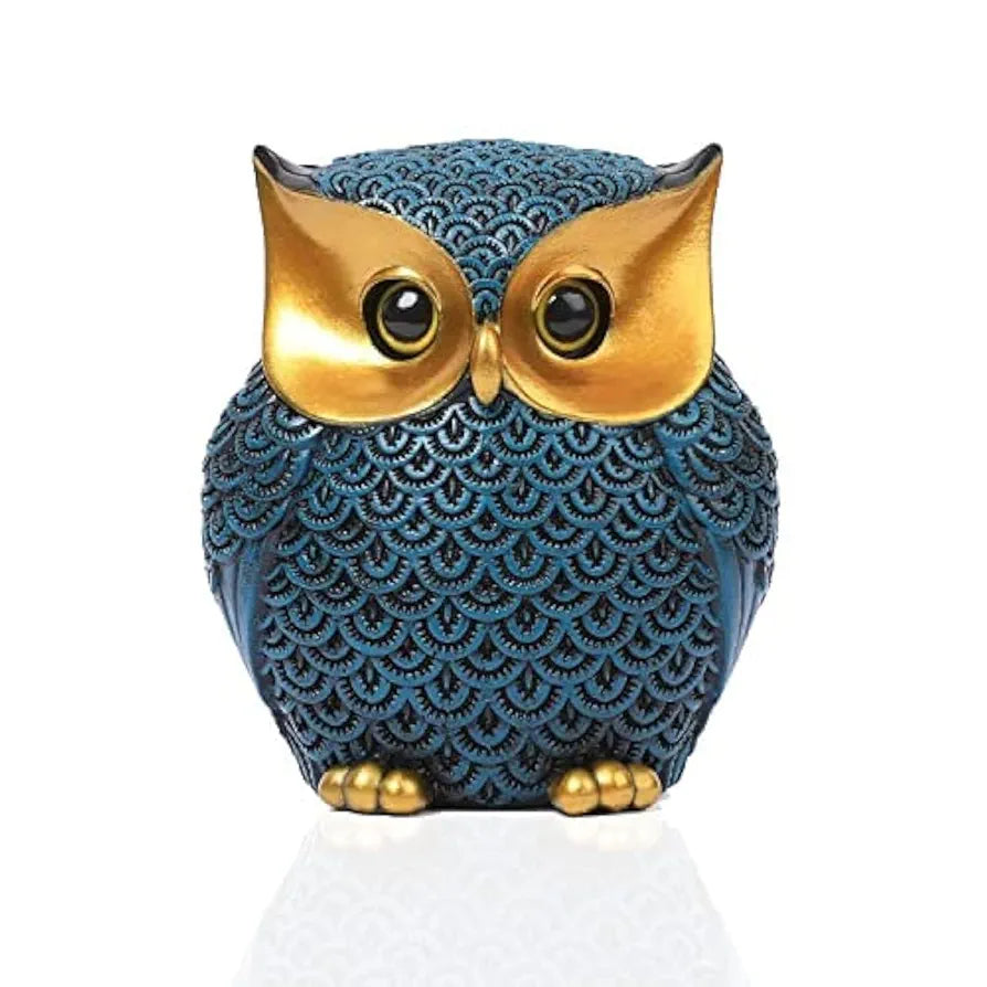 Xtore® Modern Classy Lucky Owl Resin Art Figure Showpiece , 1 Piece
