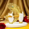 Ekhasa Lord Krishna Hands with Flute Idol White Krishna Hands