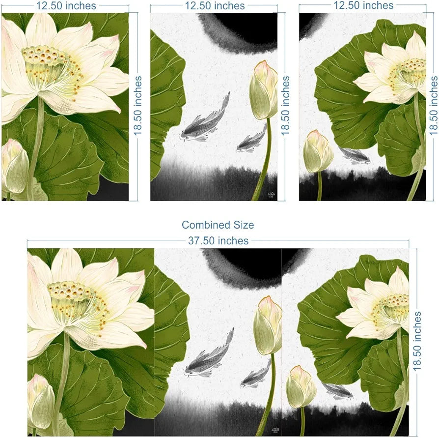 Rangoli MDF 3 Pcs Wall Poster 12x18 Inch Decorative Wall Art for Home, Office, Living Room. P-4, Design-18