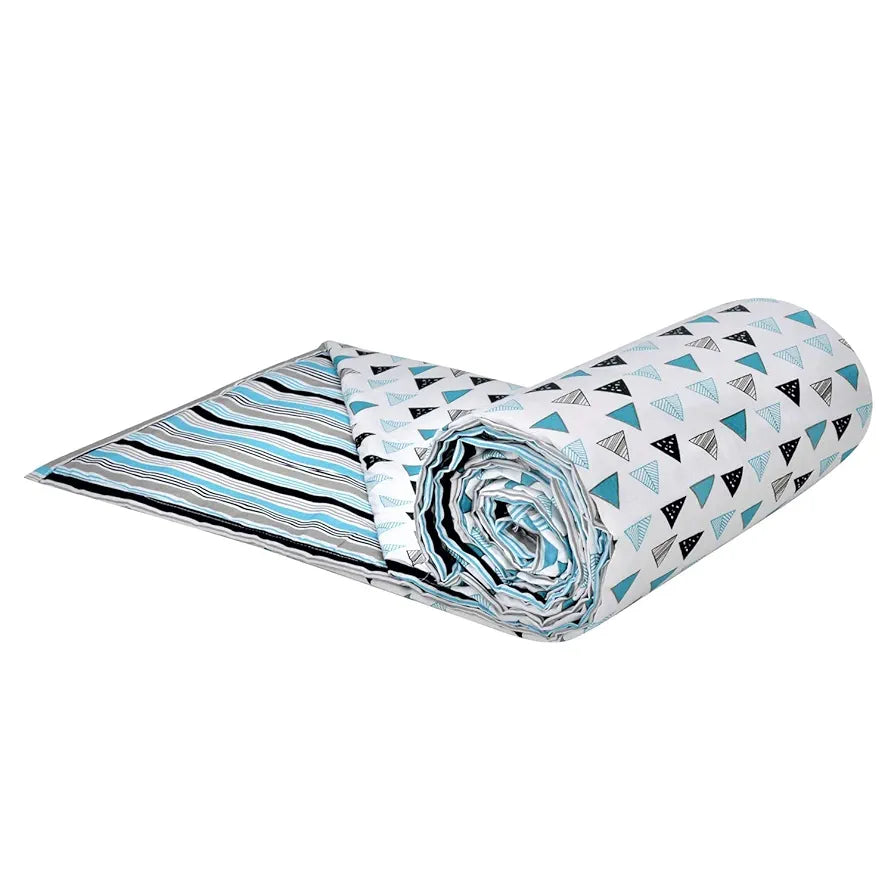 Trance Home Linen 150 GSM Pure Cotton Reversible Dohar Double Bed Size|Ac Blanket Comforter|Soft Light-Weight Bed Blanket 