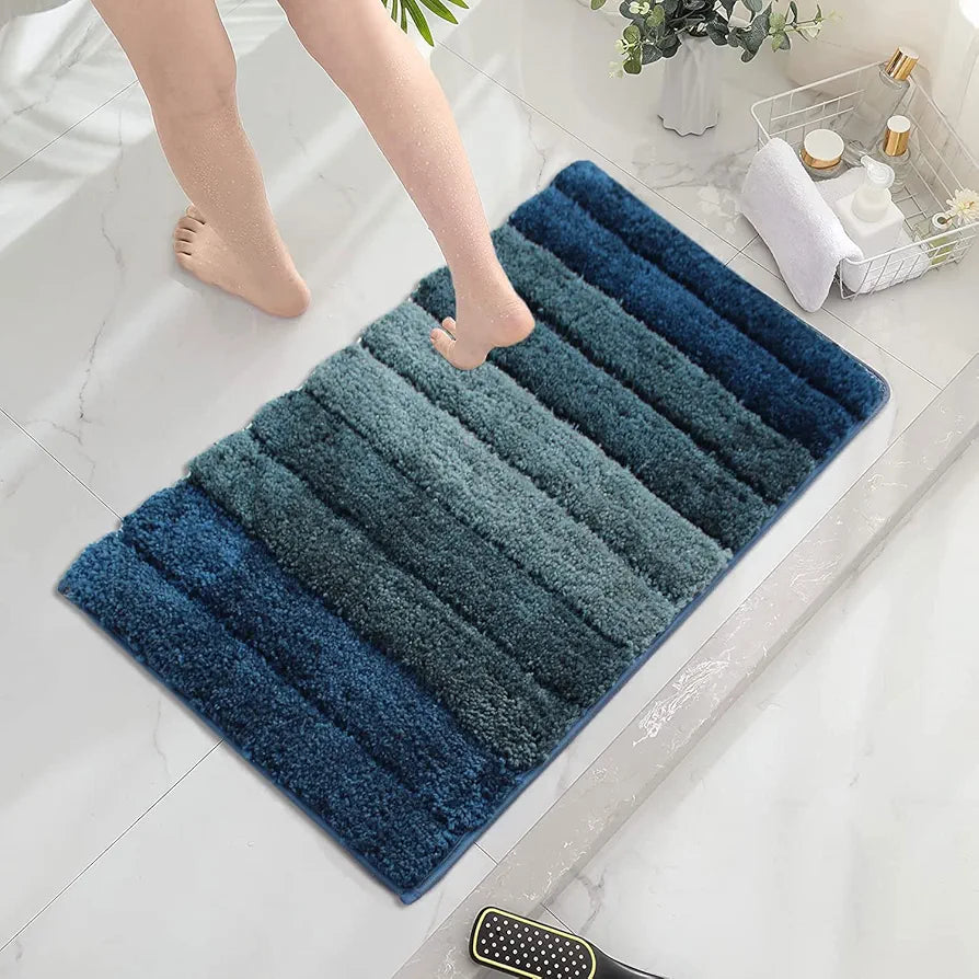 LUXE HOME INTERNATIONAL Microfiber Luxe Home Bath Mat Super Soft Anti Skid Luxury Mats Rugs for Bathroom, Bedroom  Pack of 2, Rectangular